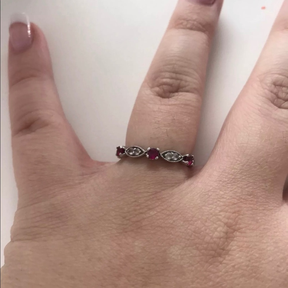 Ruby birthstone band